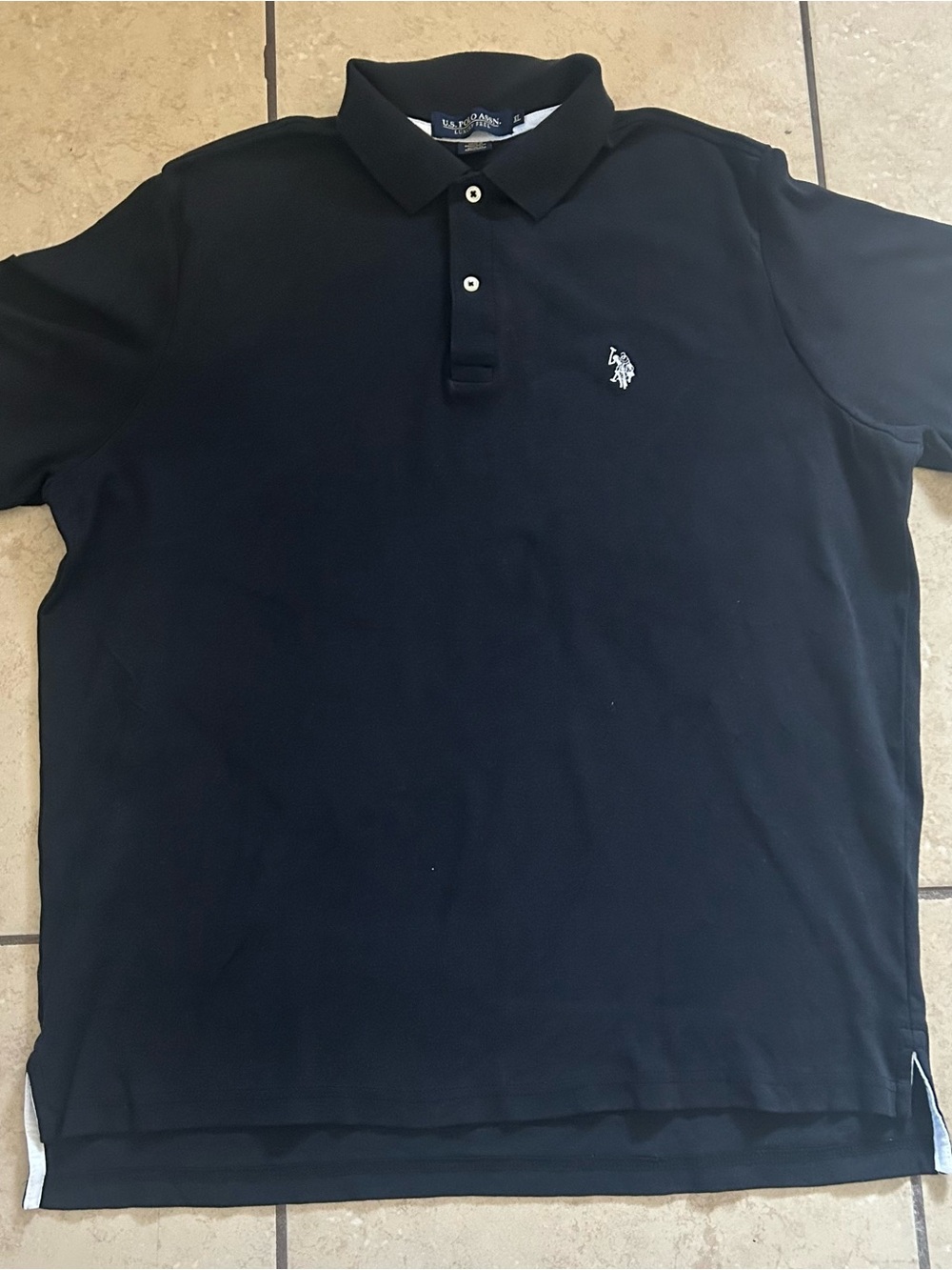 U.S. Polo Assn. Men’s Black Polo with Embroidered Logo